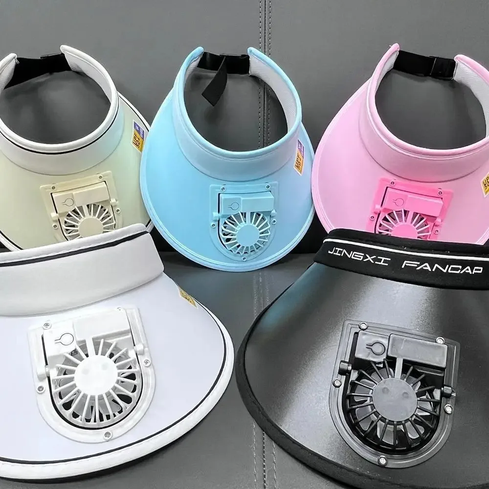 Outdoor Sun Protection Hat Summer Large Brim USB Charging Fan Sun Visor for Men and Women