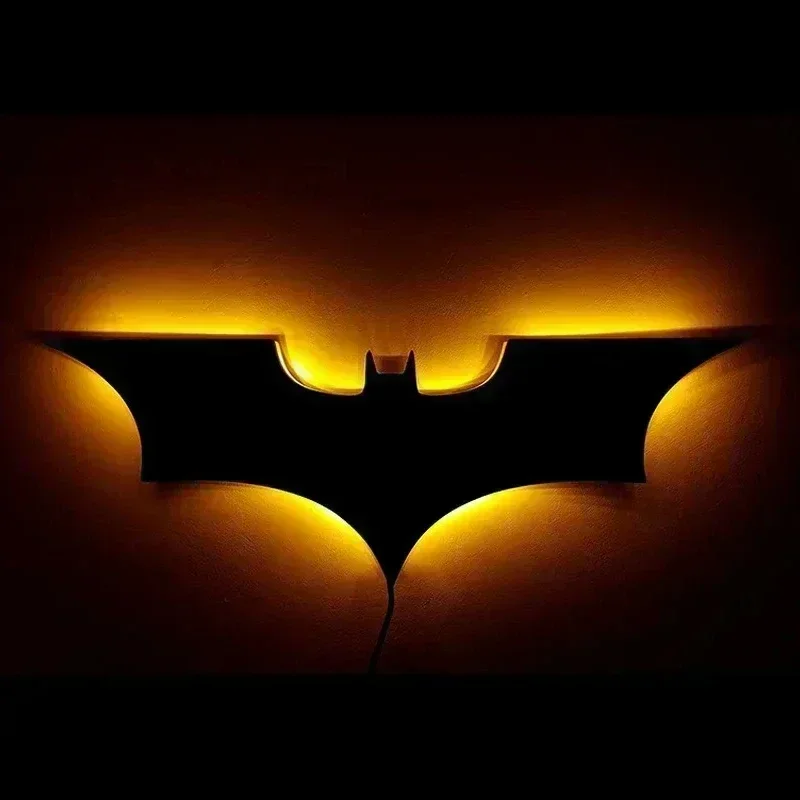 Batmanes veilleuse Cool télécommande multicolore 3D créatif chauve-souris atmosphère décoration de la maison chambre tenture murale lampe
