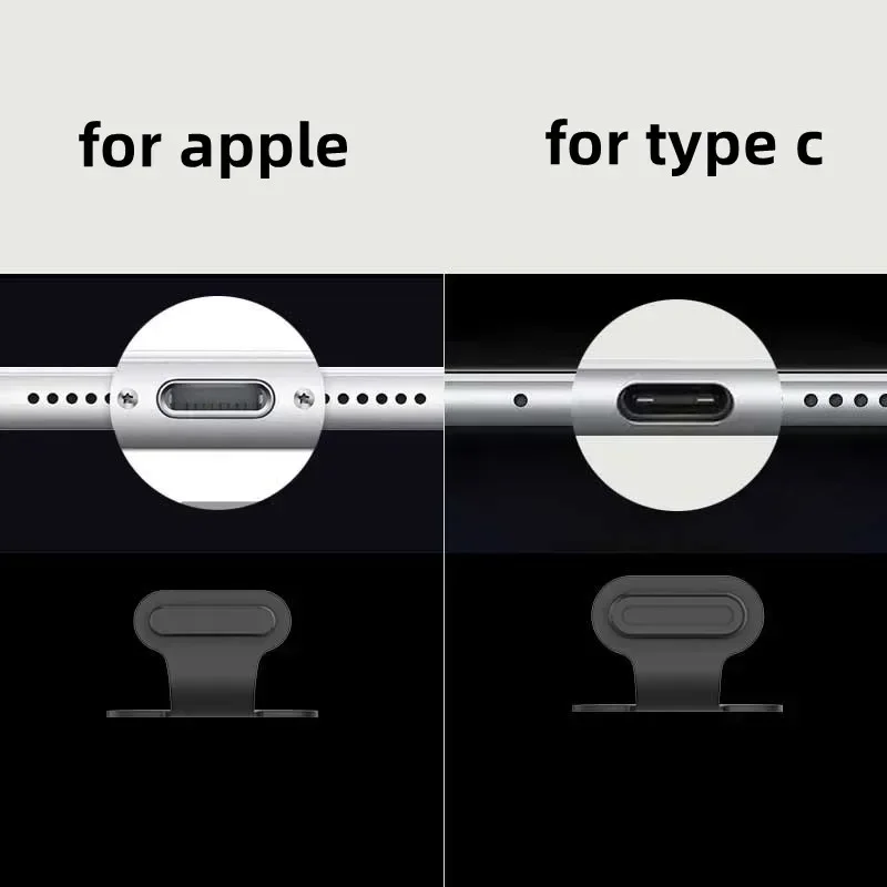2/4/6PCS Lade Port Anti-Staub Schmutz Stecker für IPhone Samsung USB Typ-C Port Schutz Silikon staubstöpsel Abdeckung Anti-Verloren Kappe