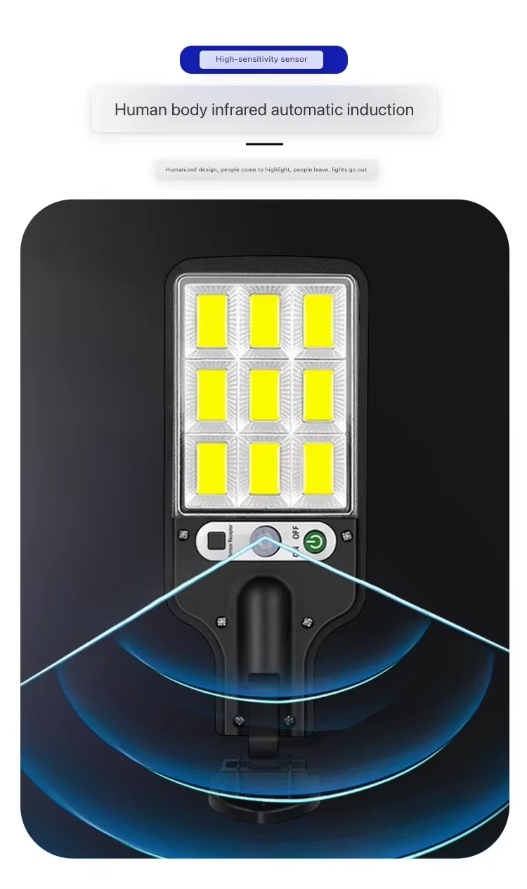 Irradiation 500㎡ Solar Light for Outdoor Sunlight Motion Sensor IP65 Waterproof Garden Street Wall External Solar Lamp