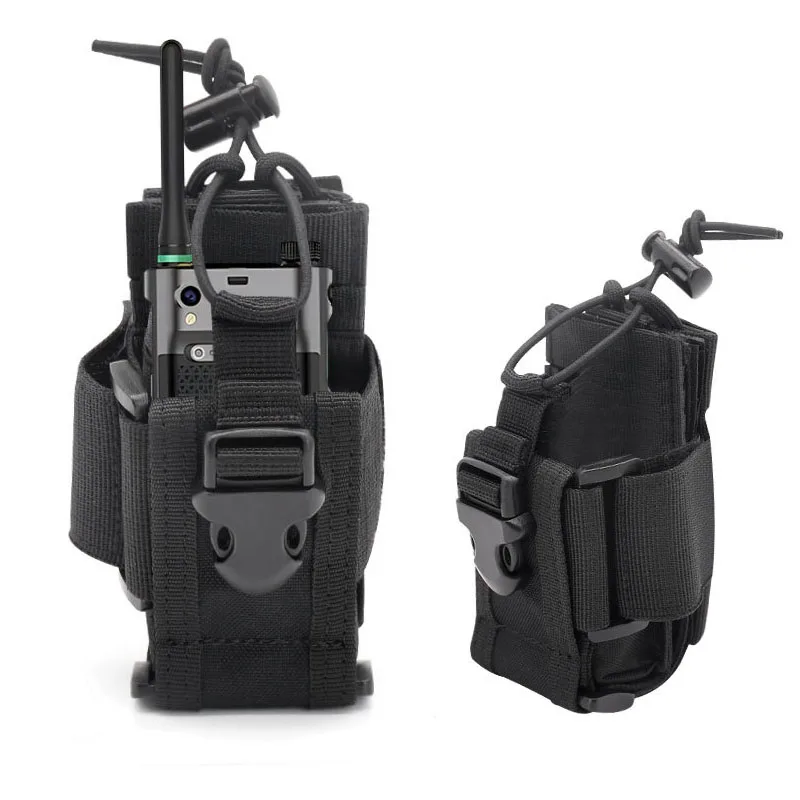 Nuovo supporto per walkie-talkie tattico regolabile Custodia per radio Custodia per interfono da caccia Borsa per radio Molle in nylon per esterni