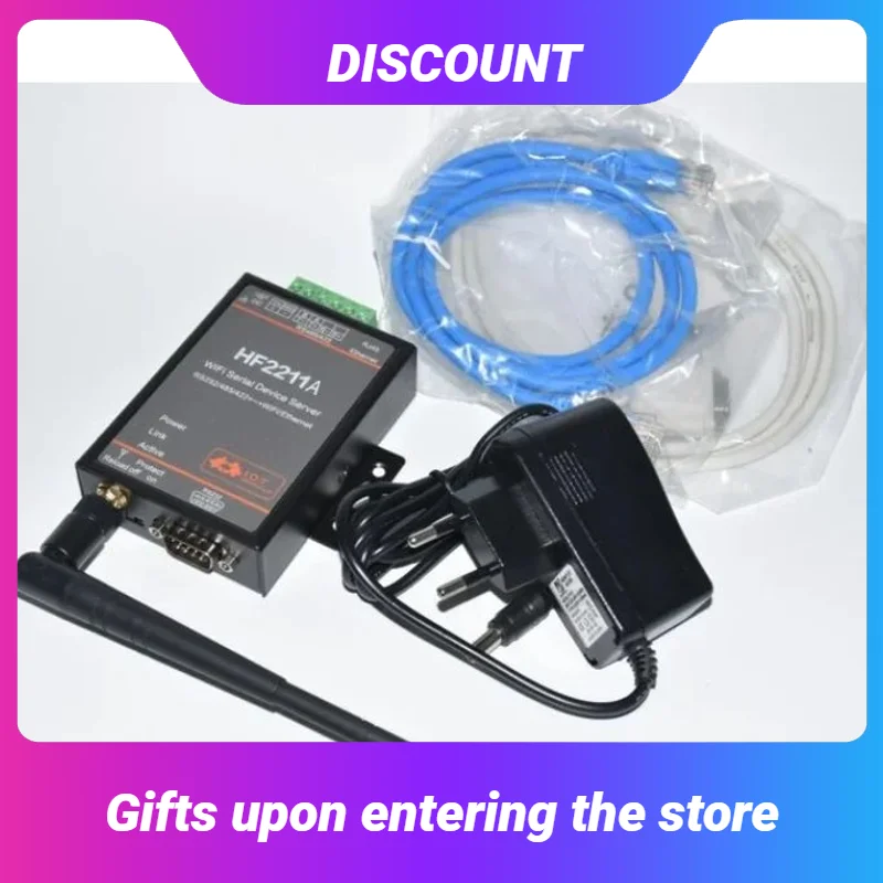 HF2211 Serial para WiFi RS232/RS485/RS422 para WiFi/Ethernet Módulo Conversor para Transmissão de Dados de Automação Industrial HF2211A