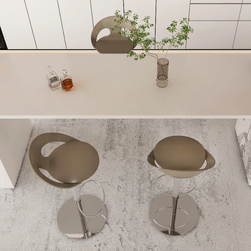 Designer Nordic เก้าอี้บาร์สตูลปรับ Simple Silver Minimalistic เก้าอี้บาร์ Salon ห้องครัว Tabourets De อุปกรณ์บาร์