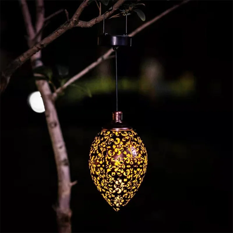Luce di proiezione solare a forma di goccia d'acqua per esterni Scavata impermeabile per giardino, patio, scale, recinzione, strada, paesaggio, balcone
