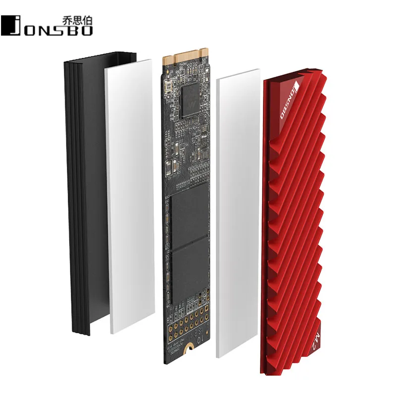 JONSBO M.2 SSD NVMe ความร้อน 2280 Solid State Hard Disk ฮีทซิงค์อลูมิเนียมพร้อมแผ่นความร้อน PC อุปกรณ์เสริม