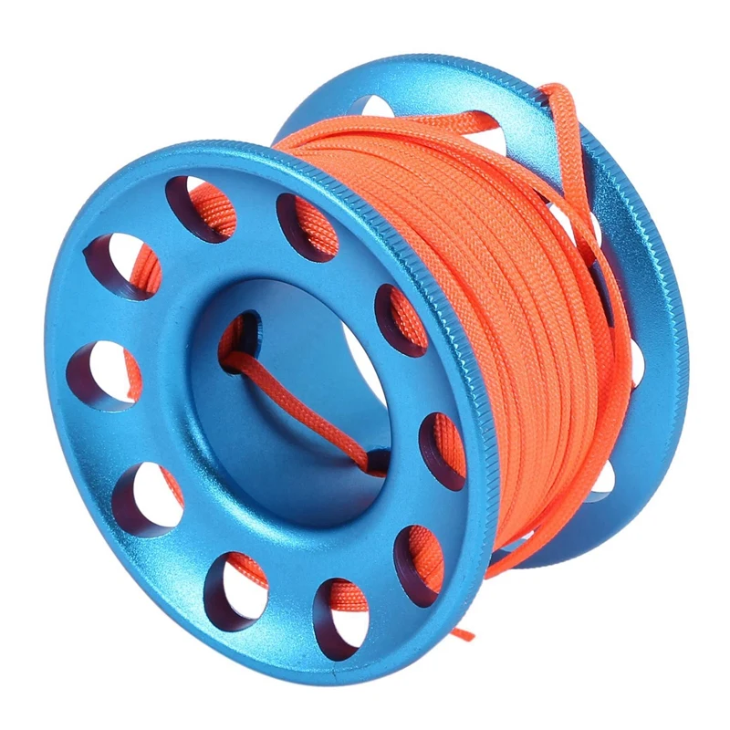 2025 New-2X Surface Marker Buoy Set Diver Below Signal Flag Tube With 15M Spool Reel Scuba Diving Equipment For Diving Scuba