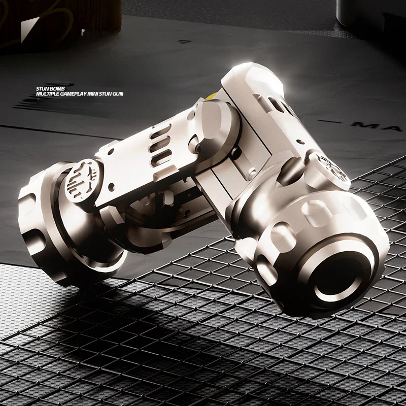 Stun Grenade Fidget Spinner Miniature ปืนพกของเล่นปืน Ejectable Shells ความเครียดบรรเทาของเล่นนิ้วมือสําหรับผู้ใหญ่เด็กที่ดีที่สุดของขวัญ