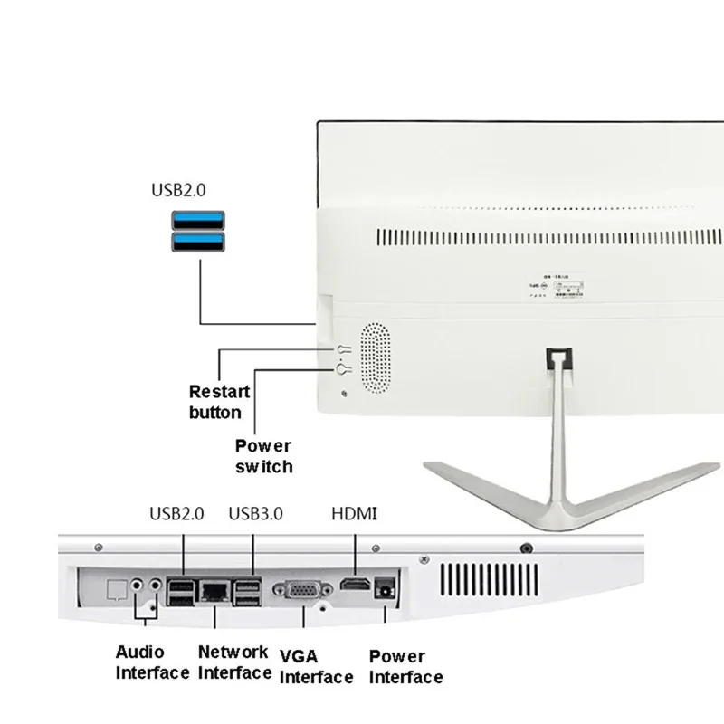 Wholesale 21.5inch 23.8inch  all in one PC mini pc i3 i5 i7 desktop computer hardware monoblock all in one computer