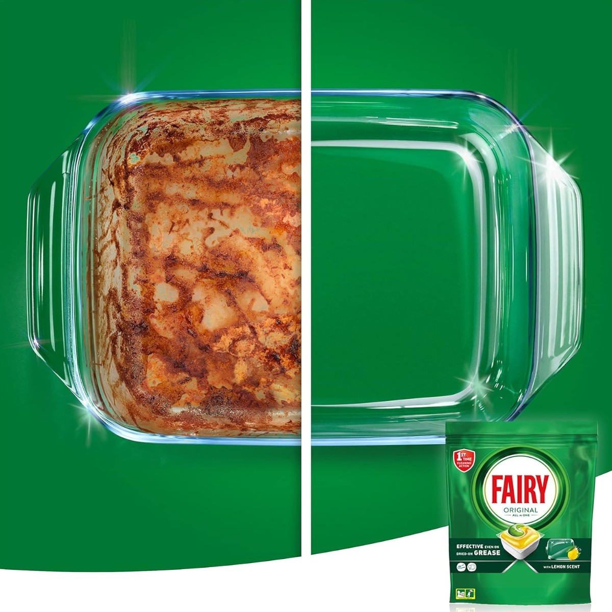 Fairy Platinum Plus All in One 150 pastilhas para máquina de lavar louça, 2x1 Savings Pack, total de 150 cápsulas, limpeza profunda e brilho extra, fragrância de limão