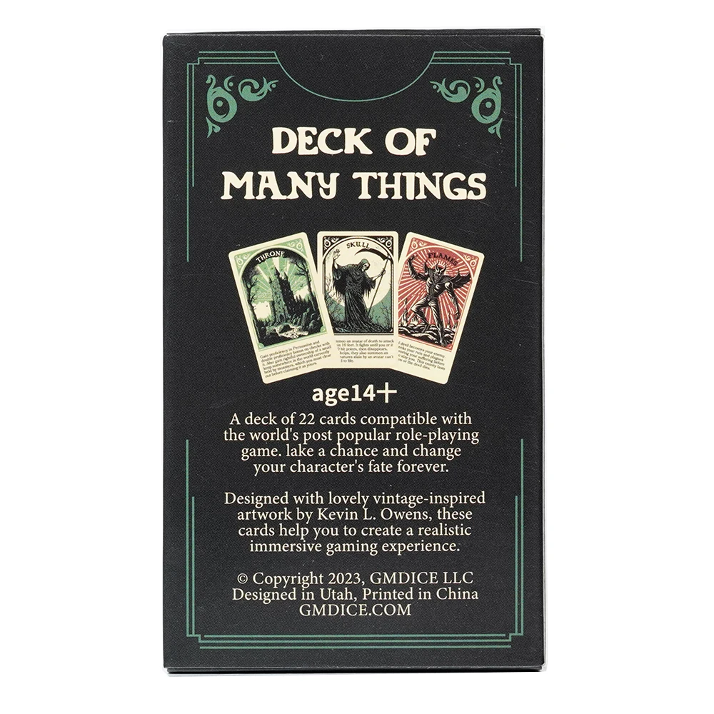 D&D Deck of Many Things: เกมไพ่ดาดฟ้า Manifestation ทางกายภาพ