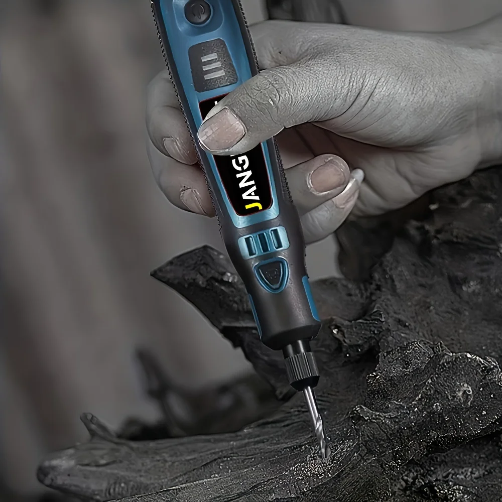 JANGKLIFE-Kit de herramientas rotativas inalámbricas USB, pluma de grabado para carpintería, bricolaje para joyería, Mini Taladro Inalámbrico de vidrio y Metal