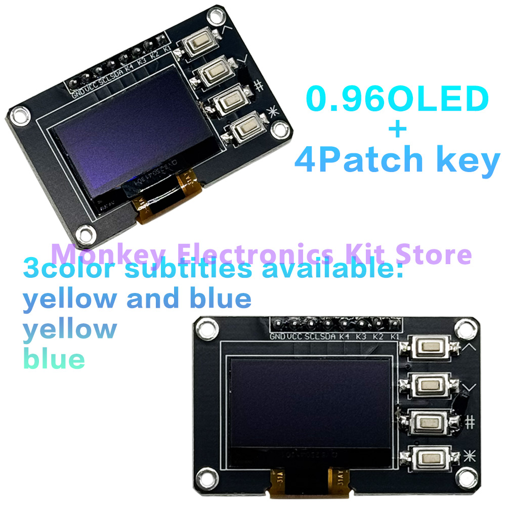 TFT 0.96-inch 1.3-inch 1.8-inch 2.4-inch OLED Module White/Blue Button EC11 Rotary Encoder IIC Interface LCD Screen