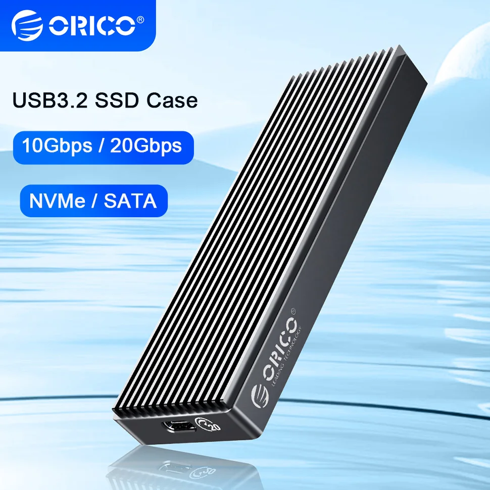 ORICO M.2 SATA NVMe boîtier 10Gbps boîtier SSD externe Type C USB A 3.2 Gen 2 couvercle de disque dur M2 2230 boîte de rangement maison
