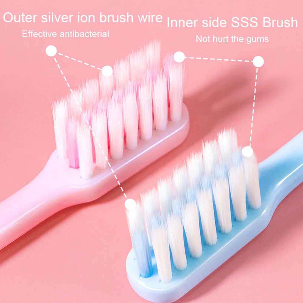 Fawnmum 1PC Adlut U 자형 강모 교정 치과 교정기 칫솔 깊은 구강 청소 브러시 ​​용 전문 치열 교정 칫솔