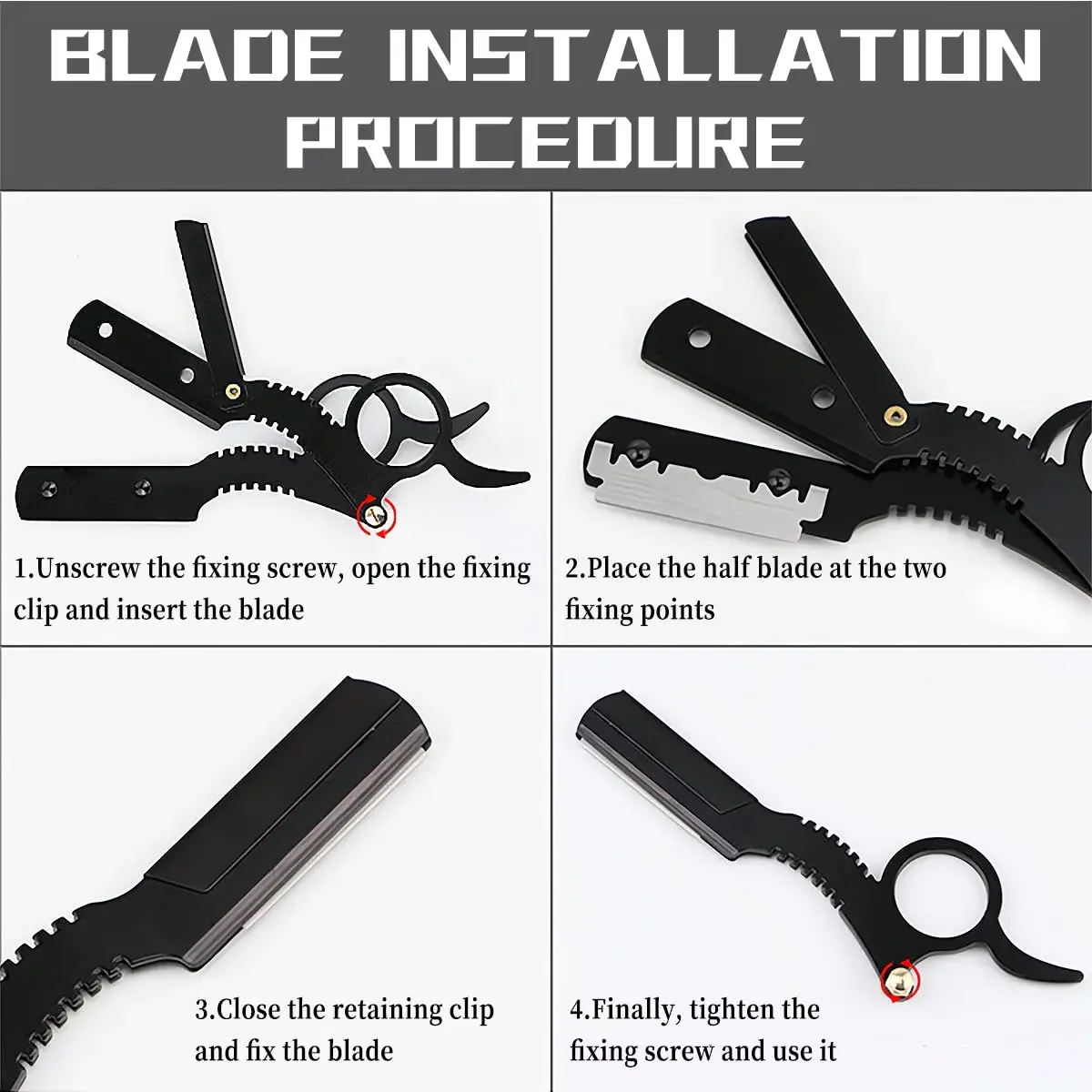 Thumb Manual Razor Straight Edge Haircut Beard Eyebrow Shaver Men Depilation Razor Hairdresser Trimming Replaceable Blades