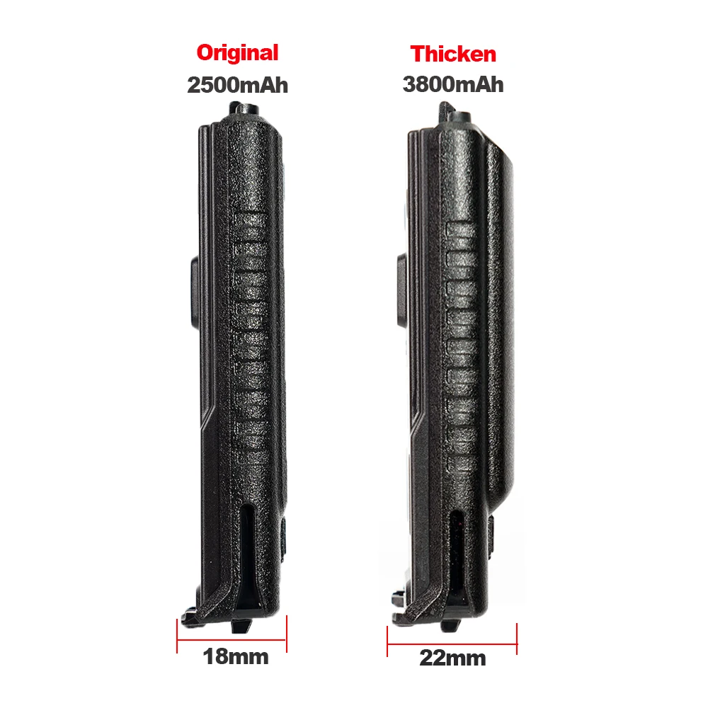 BAOFENG UV-5RH Walkie Talkie Enlarge Battery 6800/3800/2500mAh BF-K5Plus UV-5RM GM-5RH AR-5RM Two Way Radio Extra Li-ion Battery