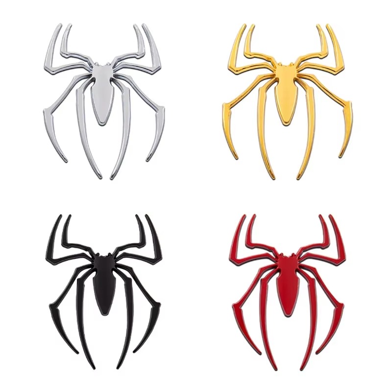 Universele 3D Metalen Auto Stickers Spider Auto Logo Chrome Badge Auto Emblem Decal Auto Styling Decoratie Auto Exterieur Accessoires
