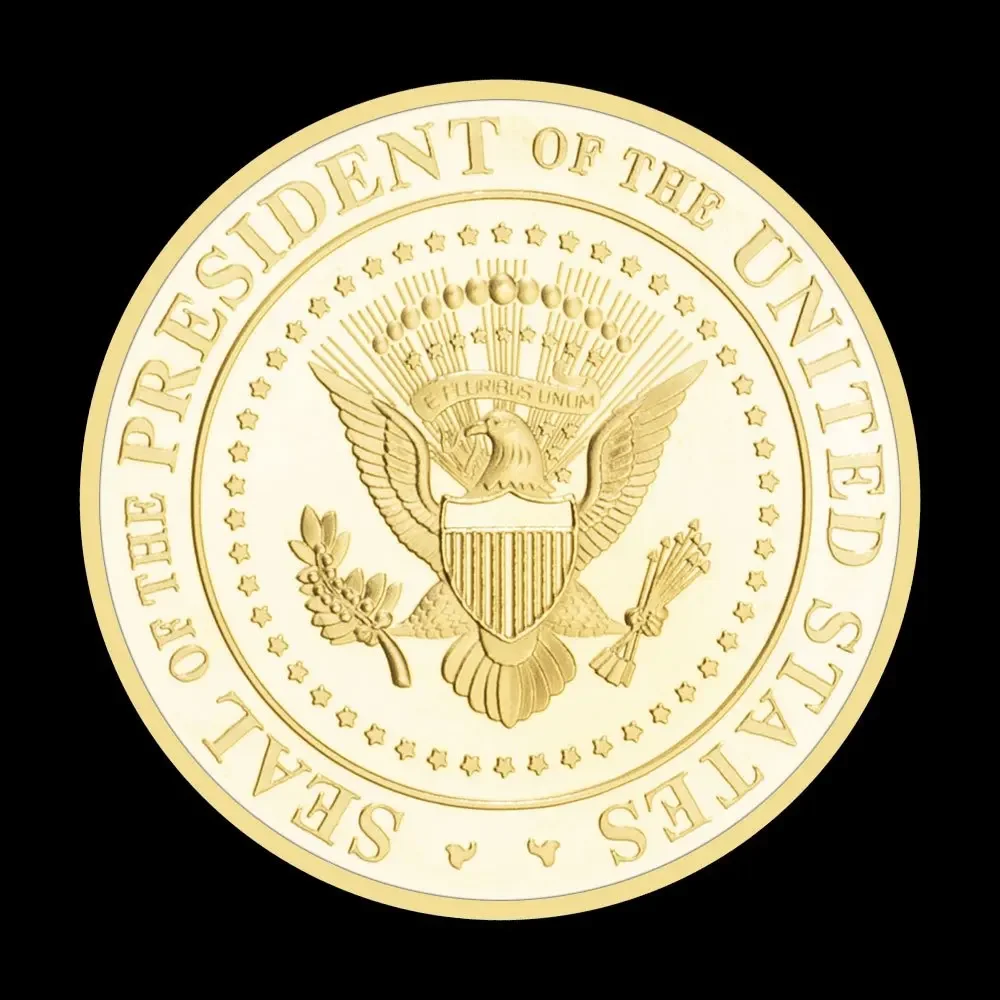 ドナルド・トランプ金貨 金メッキ収集価値のあるコインとケースが付属 第2回大統領就任2025年～2029年記念コイン