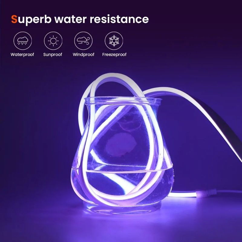 RGB LED-strip Flexibele siliconen neon LED-bordverlichting Lamptouw Waterdicht Dimbaar Afstandsbediening USB 5V 108Leds / M Kamerdecoratie