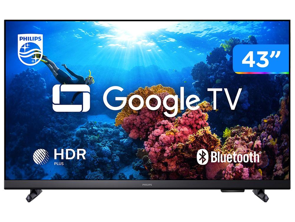 Smart TV 43" Philips Full HD DLED 43PFG6918/78 60Hz Google TV Quad Core Google Assistente 3 HDM