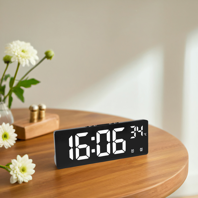 Reloj despertador Digital, reloj de viaje con temperatura, reloj de mesa, pantalla grande para dormitorio, oficina, cocina, decoración del hogar