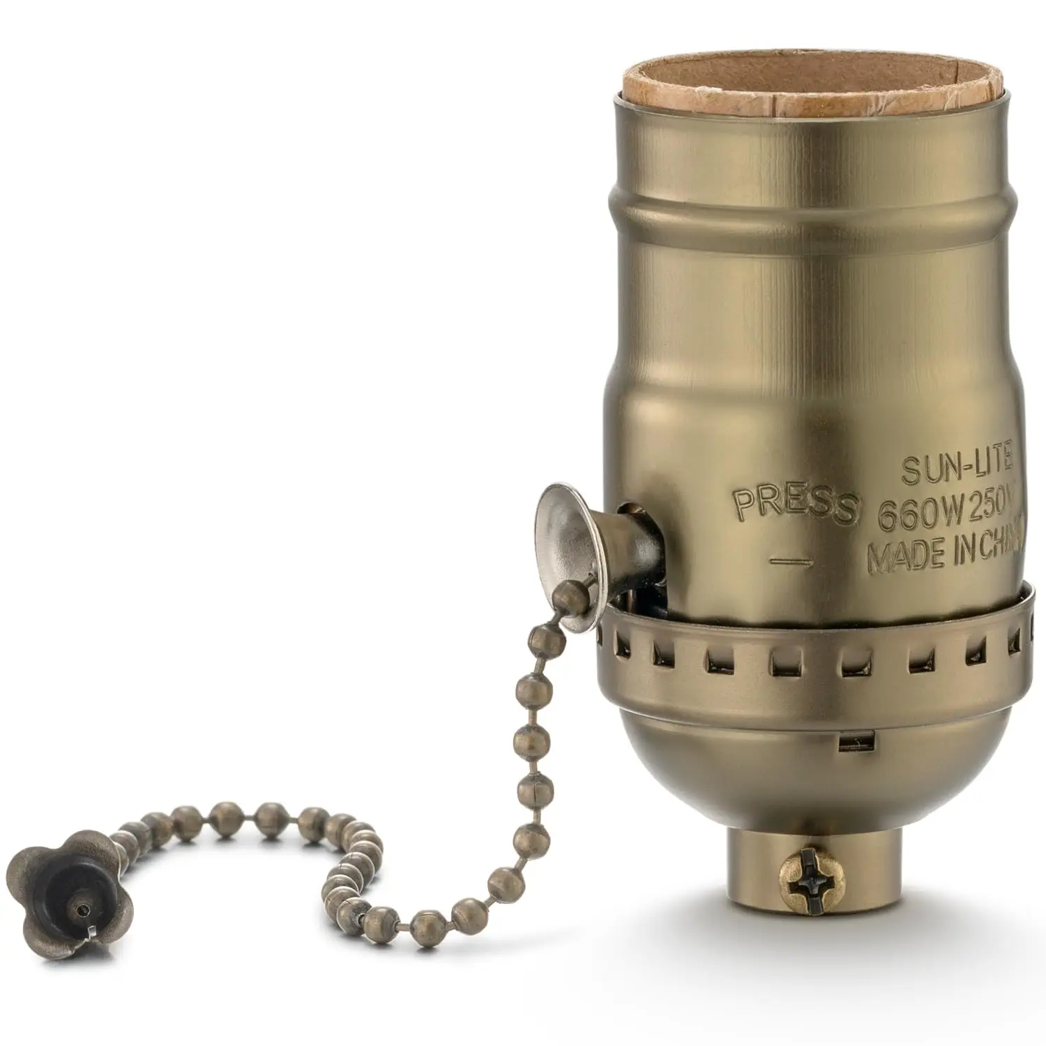 Portalámparas retro E26 E27, portalámparas, portalámparas industrial con cadena de metal, 110V, 220V, lámpara colgante de botella pequeña, interruptor de aluminio