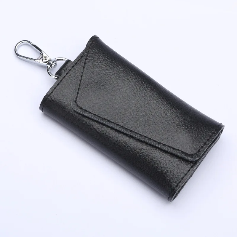 New Genuine Leather Keychain Men Key holder ​key organizer Pouch Car Key pouch Wallet Housekeeper Key Case Mini Card Bag