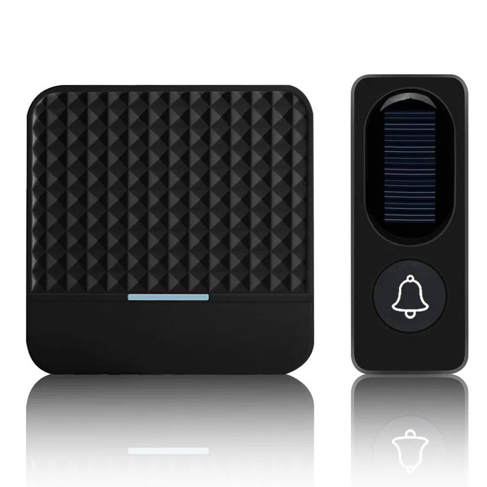 New 300m Long Range Solar Power powered Wireless Waterproof IP65 Doorbell With Transmitter+ EU UK Plug Receiver Door Bell Kit