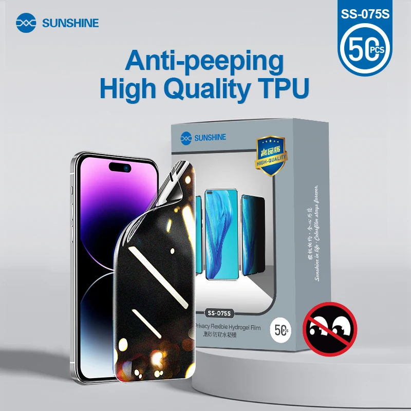 SUNSHINE SS-075S Película antipeep Película de privacidad para máquina cortadora Película de hidrogel privada negra Protectores de pantalla para cortador 890c