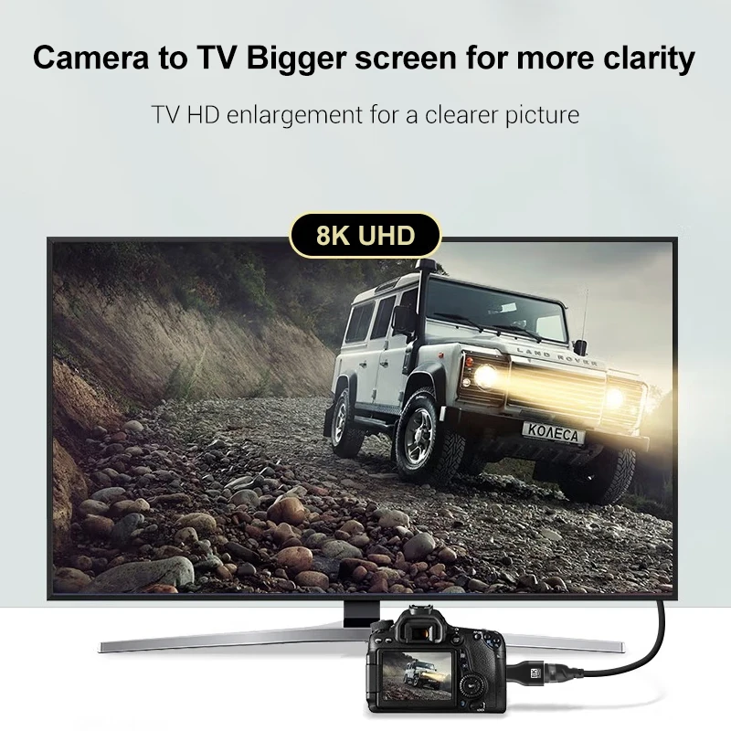 Adaptador compatível com hdmi mini/micro hdmi para hdmi adaptador 8k 60hz 4k 120hz/144hz conversor macho para fêmea para hdtv laptop ps5