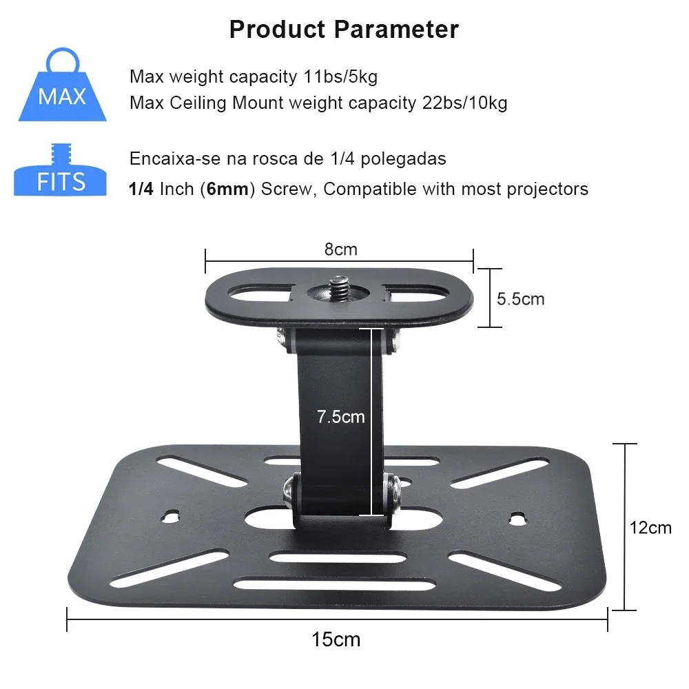 Universal Projectors Bracket Holder Home Desktop Projector holder Stand Table Mobile Projector Wall Mount Removable Adjustable