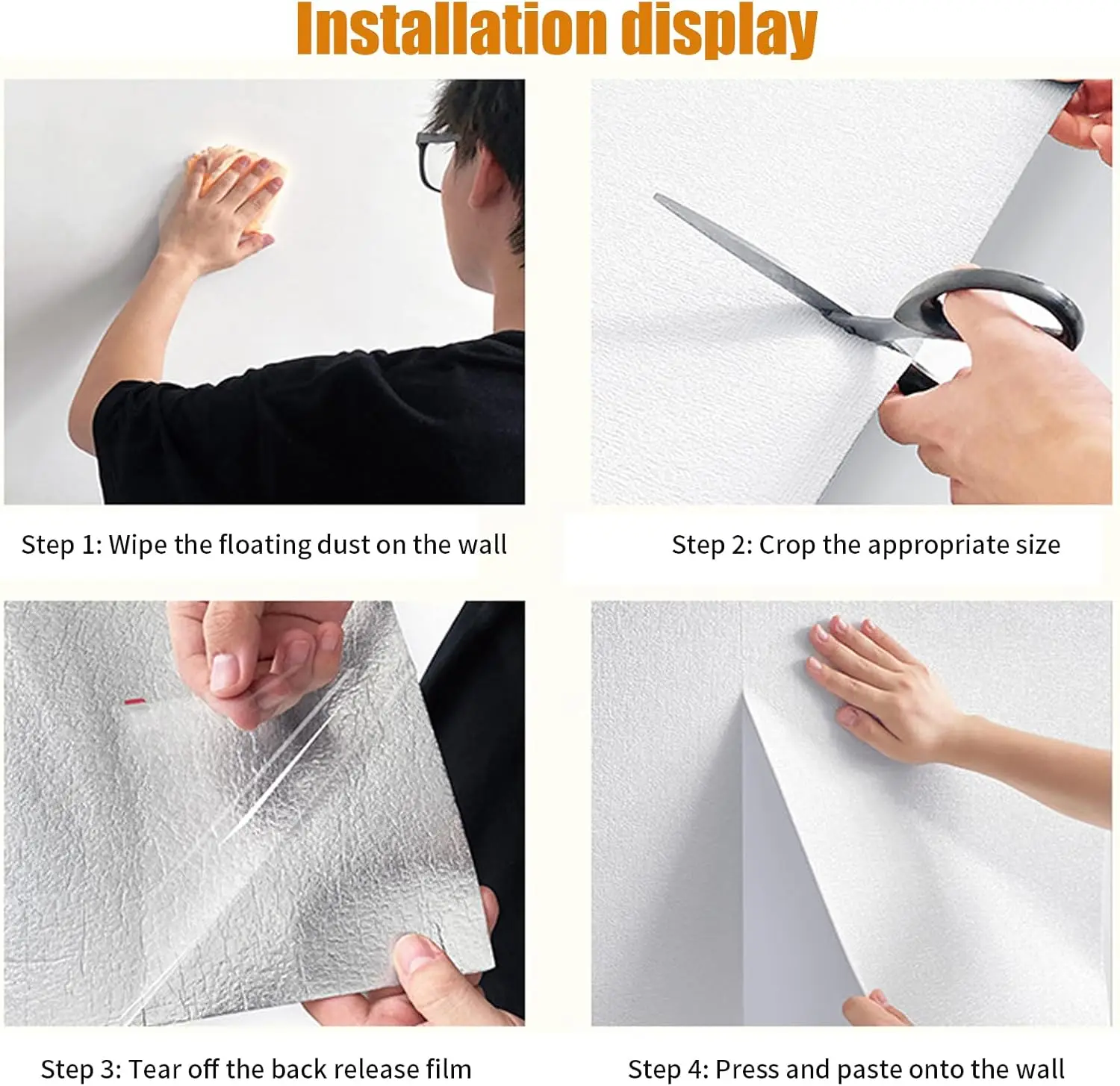 Papel de parede de linho autoadesivo 3D contínuo à prova d'água adesivos de parede sala de estar quarto armário de cozinha adesivo de parede à prova d'água