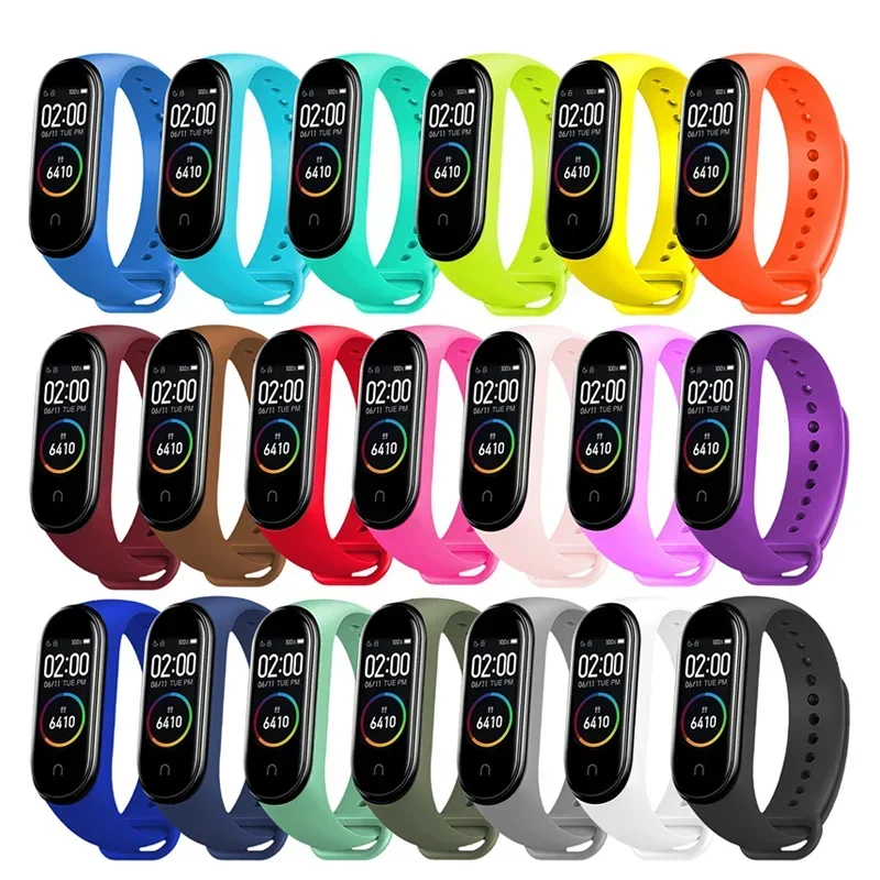Correa de silicona para reloj Xiaomi Mi Band 7 6 5 4 3, pulsera, correas de muñeca, correa Mi Band 6 7 5 4, accesorios para reloj inteligente