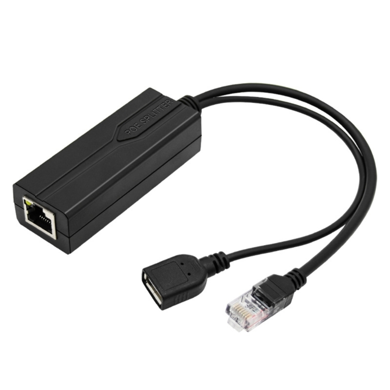 Divisor PoE de 48V A 5V, 2A, USB tipo A hembra, Ethernet 802.3af /at para cámara IP, tableta, equipo electrónico, Accesorios de Energía