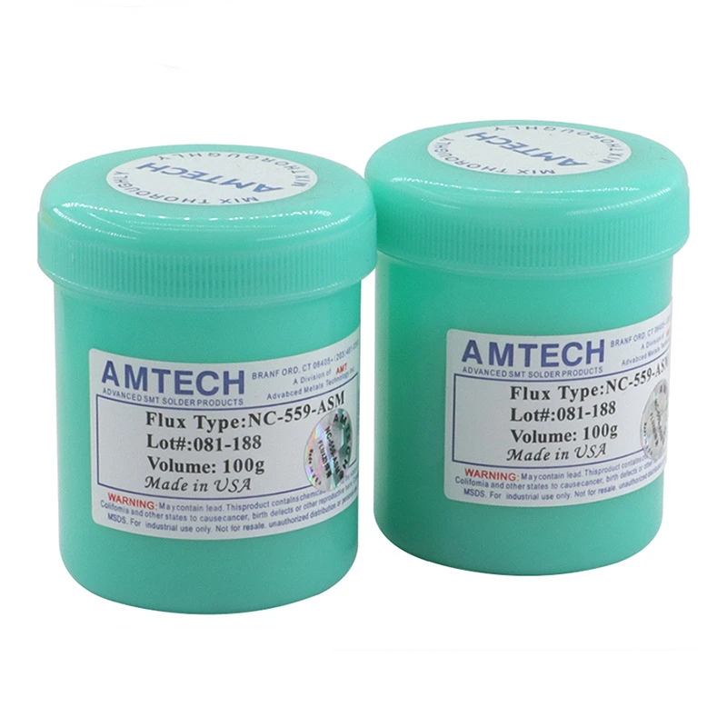 Flujo Amtech Original NC 559 ASM para soldar 100g Flujo de soldadura sin limpieza Punta refrescante soldadura Pcb reparación soldadura