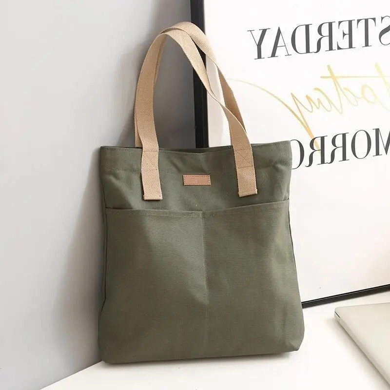 1 peça de bolsa feminina de grande capacidade lona linha de costura high-end sensação bolsa conveniente saco de deslocamento