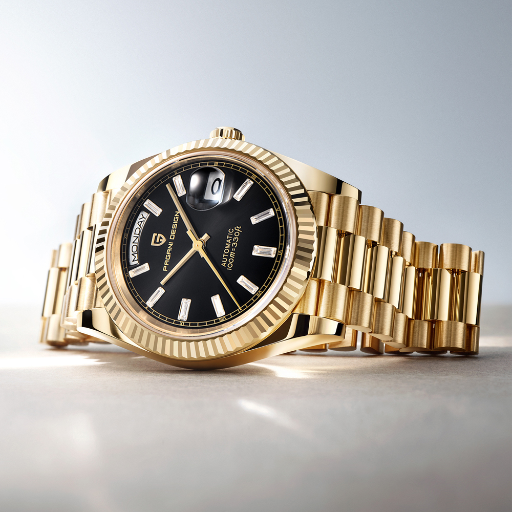 Nieuwe PAGANI ONTWERP DD36 Goud Luxe Automatische Mechanische Horloge Voor Mannen ST16 100M Waterdicht AR Saffierglas Horloge Mannen