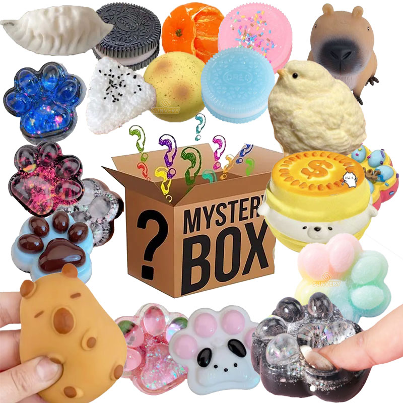 Mysterie Fidget Speelgoed Blinde Zakken Kat Poot Antistress Voet Taba Squishy Speelgoed Knijp Speelgoed Gesimuleerd Voedsel Mochi Squishies Speelgoed 2025