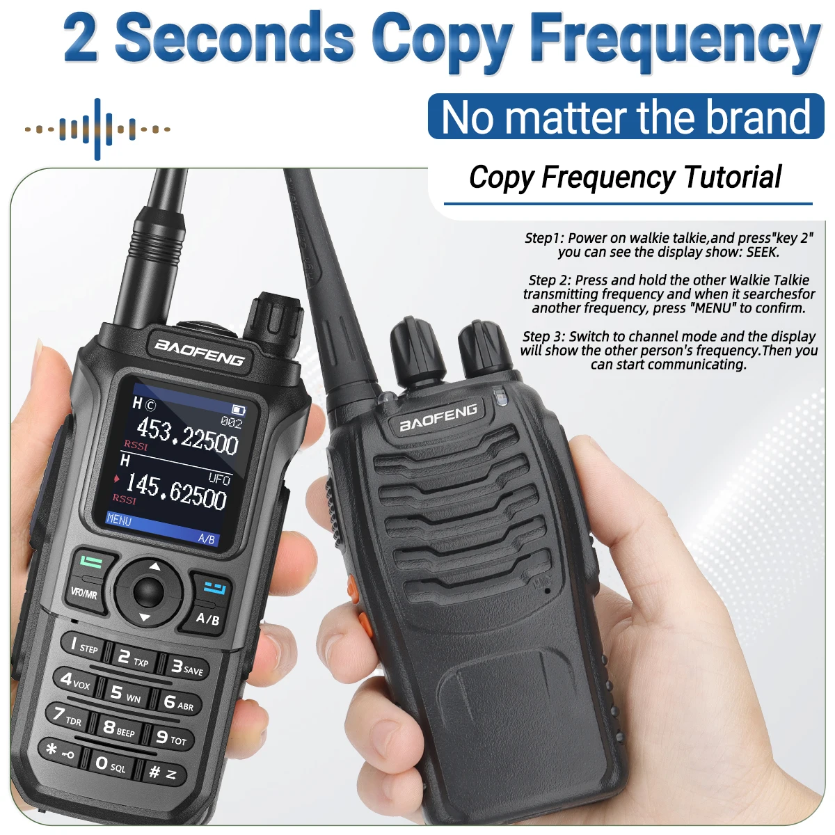 Baofeng UV 21 Pro Long Range Walkies Talkies 10 KM Wireless Copy Frequency Flashlight Type-C Charger Ham Radio Indoor Outdoor