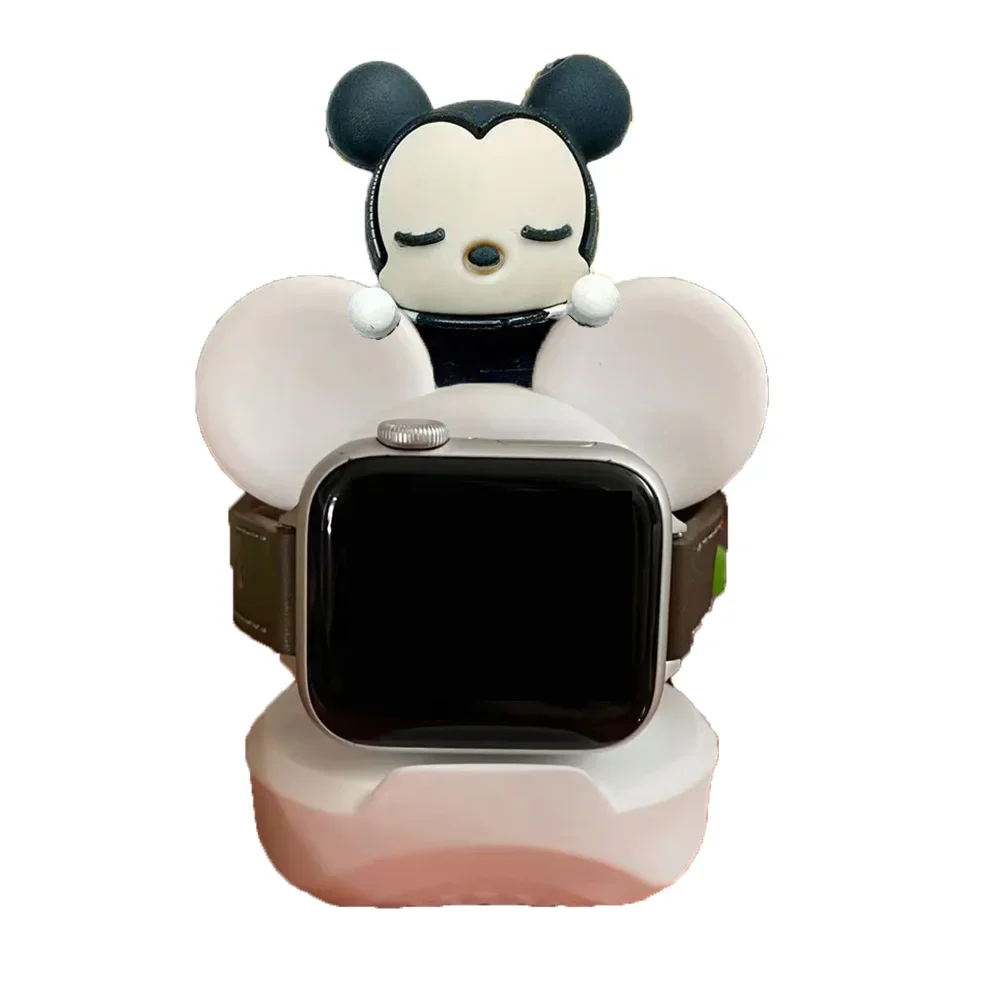 Disney Supporto da tavolo per Apple Watch Serie 10 9 8 7 6 SE 5 iWatch caricatore in silicone 45mm 44mm 42mm 41mm 40MM Orologio chargr stand