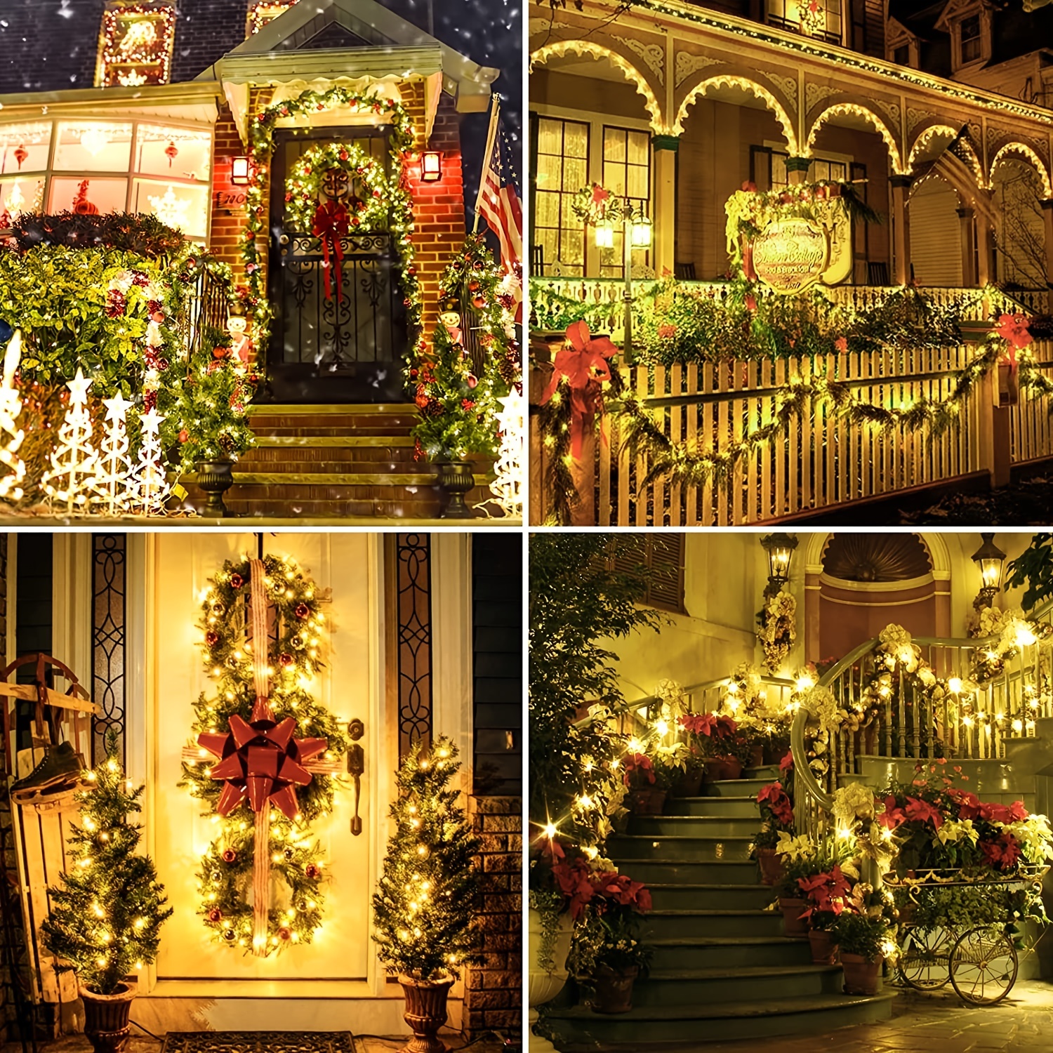 23-99ft ไฟ LED พลังงานแสงอาทิตย์ 50-300 ไฟกันน้ํากลางแจ้ง Fairy Garland ไฟคริสต์มาสปาร์ตี้ฮาโลวีนตกแต่งพลังงานแสงอาทิตย์ไฟ