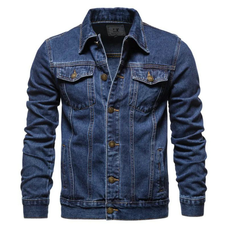 Novo outono masculino casual workwear jeans jaqueta solta casual versátil jovem masculino cor sólida topos dnim outwear dos homens
