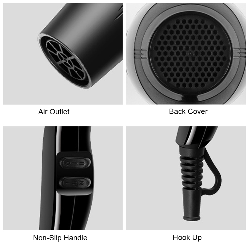 Sèche-cheveux ionique professionnel, chauffage rapide, chaud et froid, réglage, soufflage d'air, collecte d'air, injuste, 2200W
