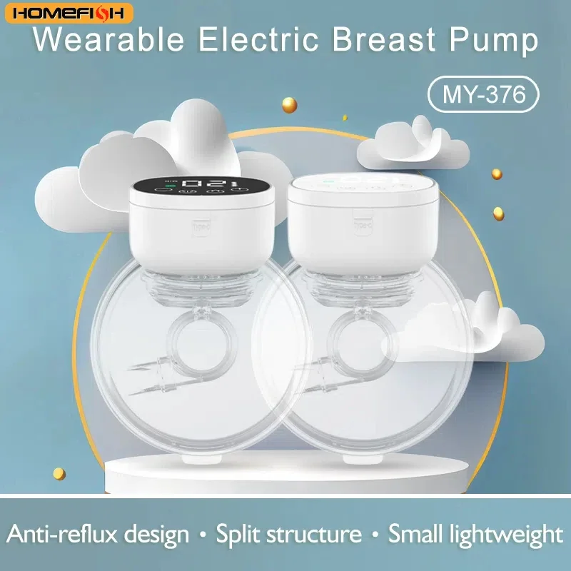 Homefish bombas de mama elétricas portátil mãos livres wearable bomba de mama conforto silencioso extrator de leite materno coletor bpa-livre