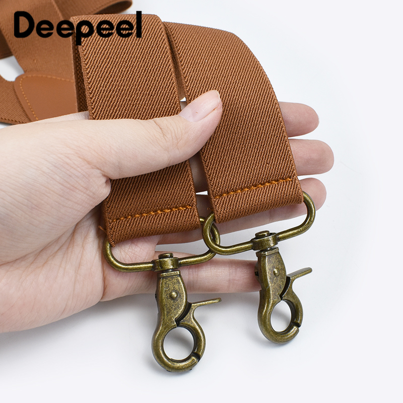 Tirantes para hombre de 3,5x120cm, 4 Clips, hebillas, cierre de gancho tipo X ajustable, cinturón elástico para pantalones masculinos, correa ancha, 1 ud.