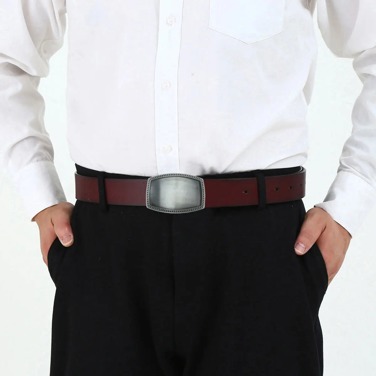 Hebillas de cinturones DIY Tabula Rasa para hombres, vaqueros occidentales, hebilla de cinturón de moda informal de aleación de Zinc
