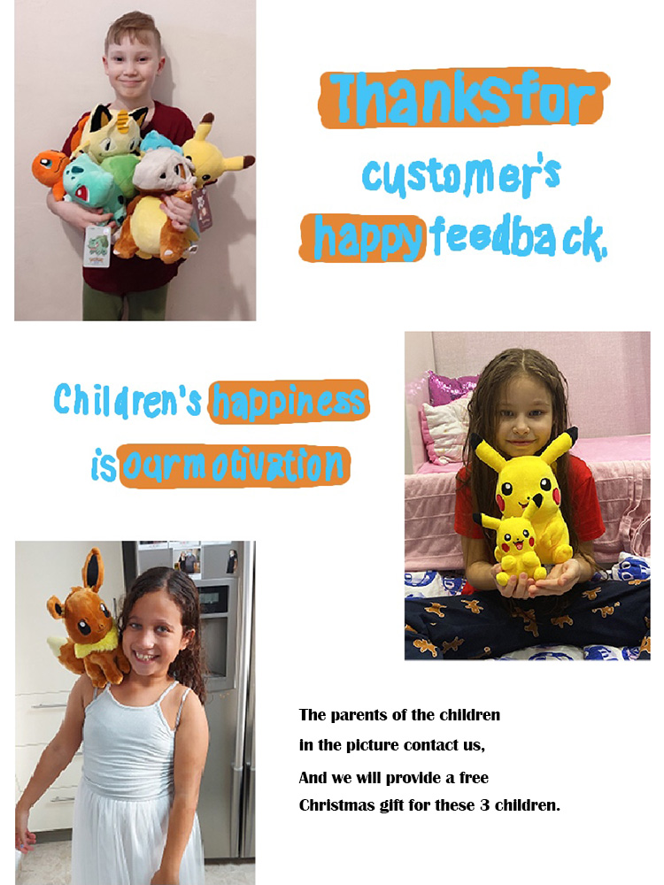 Pokémon Plüschpuppe Pikachu Bulbasaur Jigglypuff Lapras Eevee Anime Pokemon Stofftier Peluche Plüschpuppe Geschenk für Kinder