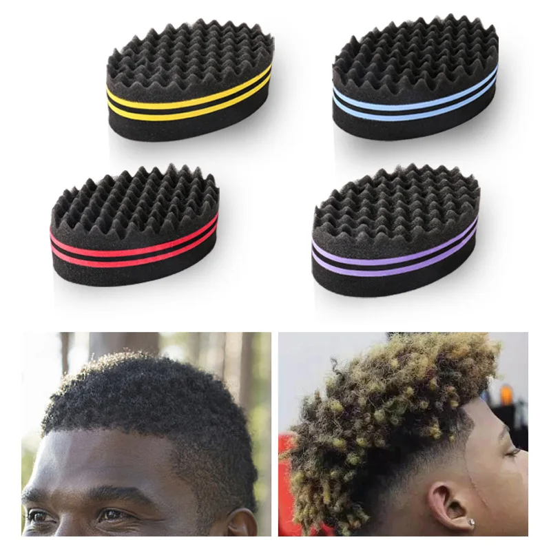 Owalna szczotka do włosów z podwójnymi bokami Magic Twist Szczotka z gąbki do naturalnych włosów Afro Coil Wave Dread Szczotki z gąbki Warkocze do włosów Pleść włosy