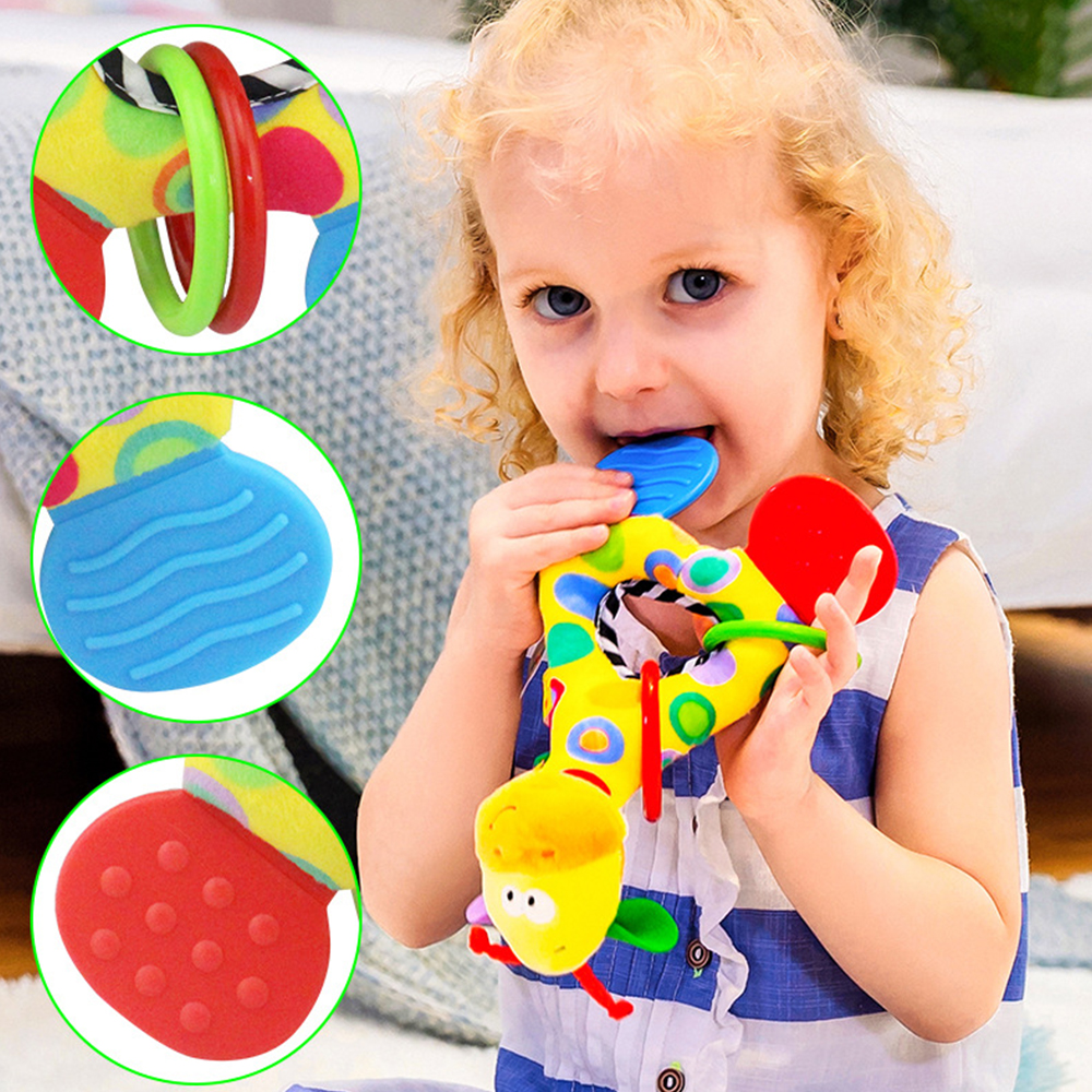 Bébé doux hochets Animal girafe peluche poupée anneau de dentition poupée mignon enfants infantile bébé jouets de dentition pour nouveau-né sensoriel jouets en peluche