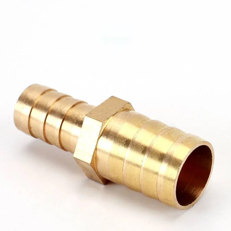 Full-size Brass 2 Way Barbed Pipe Fitting Reducer/Equals Straight Connector Pagoda Hose Barb OD 2.5 3 4 5 6 8 10 12 14 16-32mm